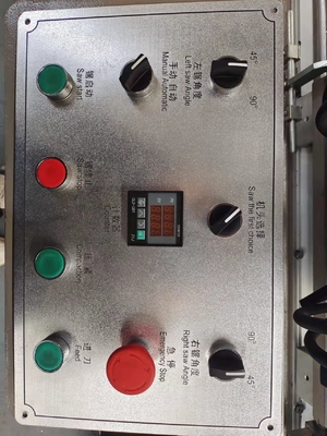Digital Display Double Head Front Sawing Machine With 600mm Diameter Saw Blade Cutting 45 And 90 Degree