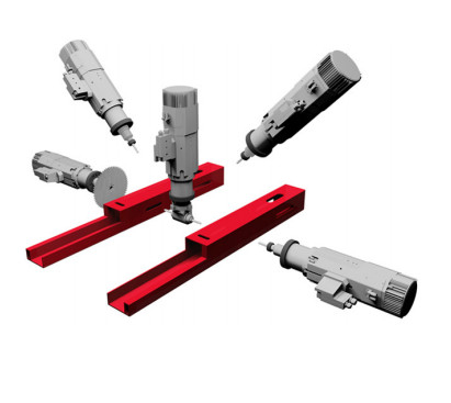 Aluminum CNC work center with 4 controlled axes for window door machinery
