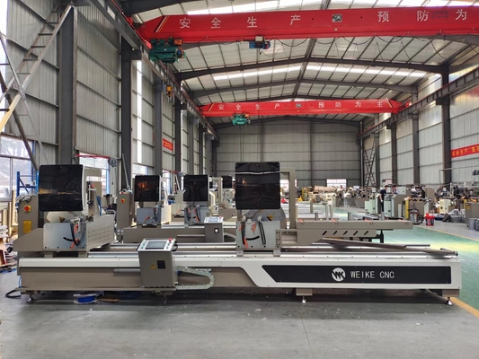 CNC UPVC Aluminum Cutting Saw Window Door Making Machinery Double Head