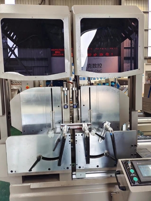 6000mm CNC Double Head Mitre Saw 45 Degree Upvc Window Frame Cutting Machine