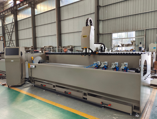 Double Head Aluminium CNC Copy Router Drilling Holes Machine For Industrial Aluminum And Wine Cabinets