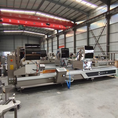 Motorized Double Head Mitre Saw DELTA CNC Controlled Aluminium  UPVC Cutting Equipment  with 550 saw blade
