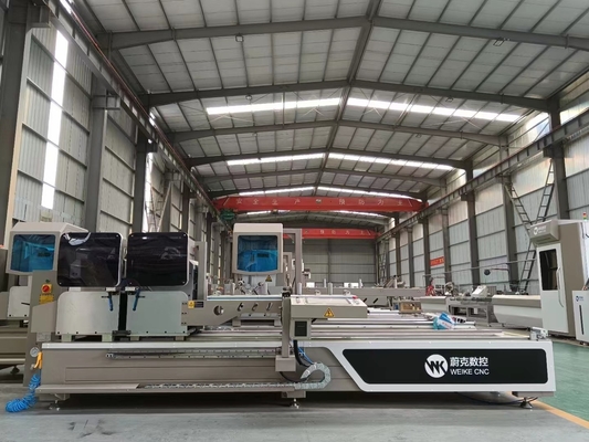 600mm CNC Double Head Mitre Saw for cutting aluminum profile on windows and doors making factory